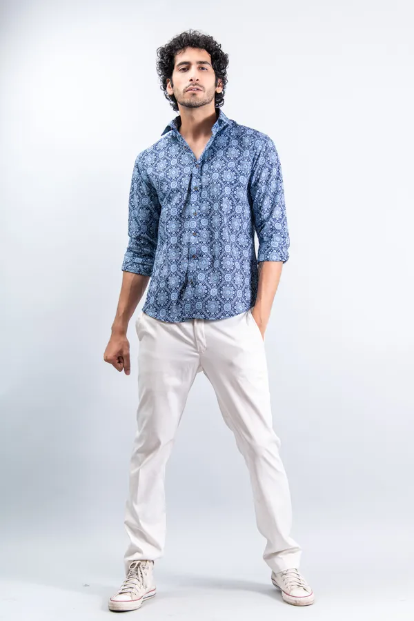 Blue_Geometric_Print_Regular_Fit_Full_Sleeves_Soft_Cotton_Shirt_With_Spread_Collar_Breathable_&_Comfortable