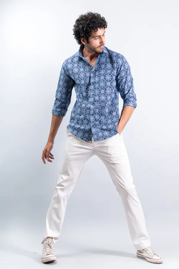Blue_Geometric_Print_Regular_Fit_Full_Sleeves_Soft_Cotton_Shirt_With_Spread_Collar_Breathable_&_Comfortable