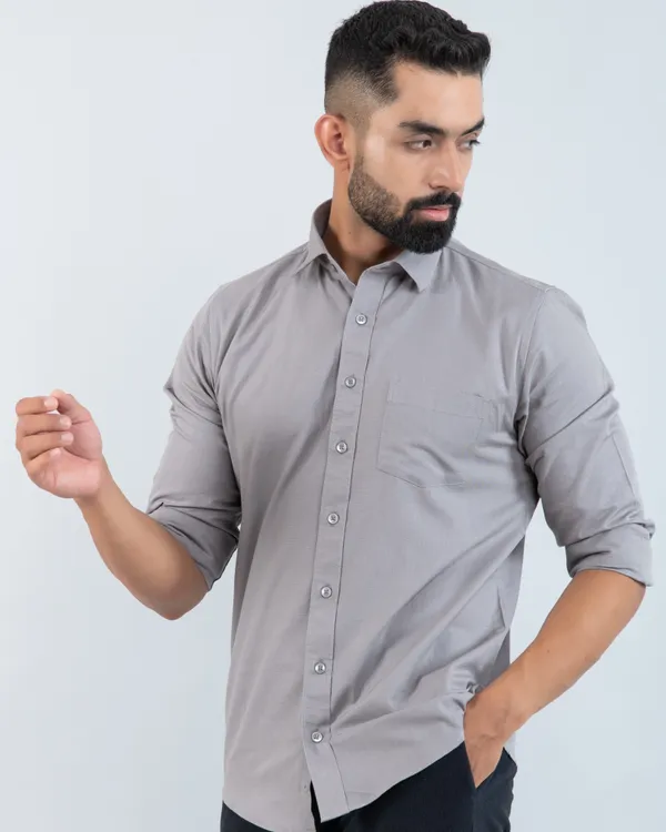 Modern_Classic_Grey_Pure_Cotton_Casual_Shirt_with_Curved_Hemline_and_Spread_Collar
