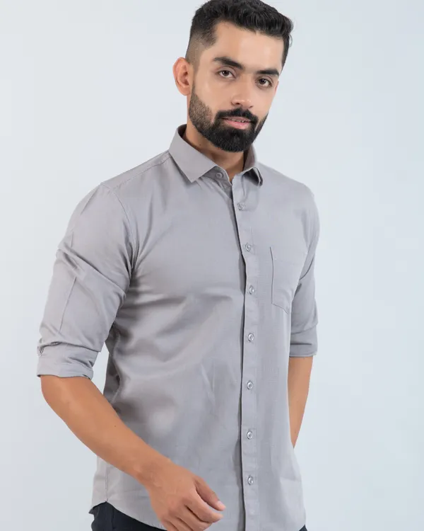 Modern_Classic_Grey_Pure_Cotton_Casual_Shirt_with_Curved_Hemline_and_Spread_Collar