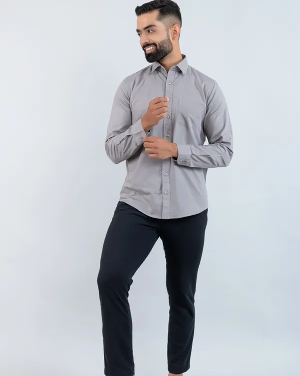 Modern_Classic_Grey_Pure_Cotton_Casual_Shirt_with_Curved_Hemline_and_Spread_Collar