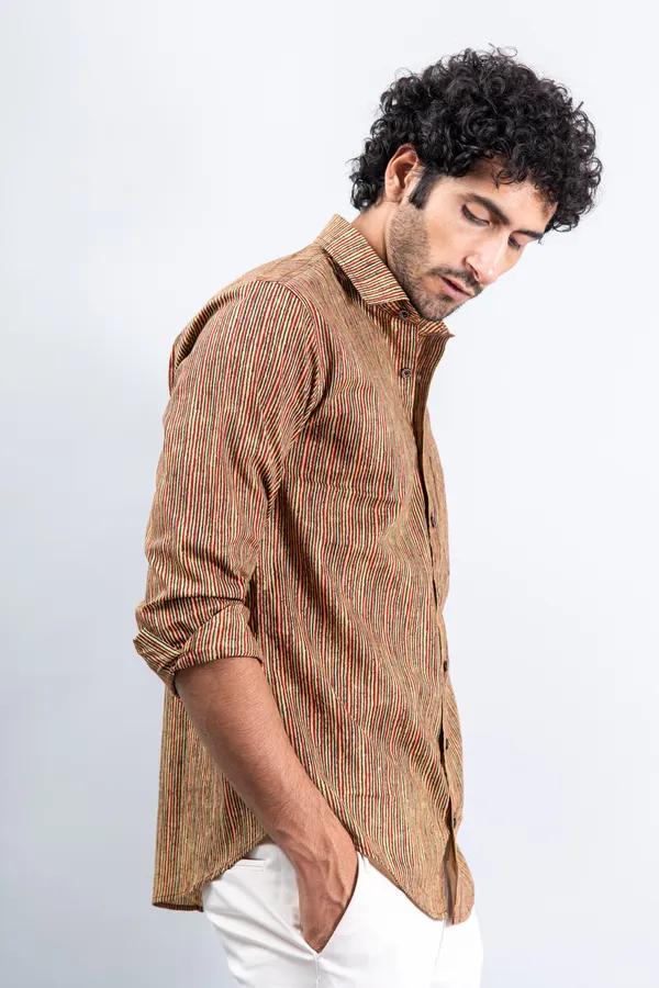 Multicolor_Regular_Fit_Lining_Print_Full_Sleeves_Soft_Cotton_With_Spread_Collar_Shirt