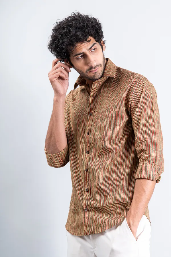 Multicolor_Regular_Fit_Lining_Print_Full_Sleeves_Soft_Cotton_With_Spread_Collar_Shirt
