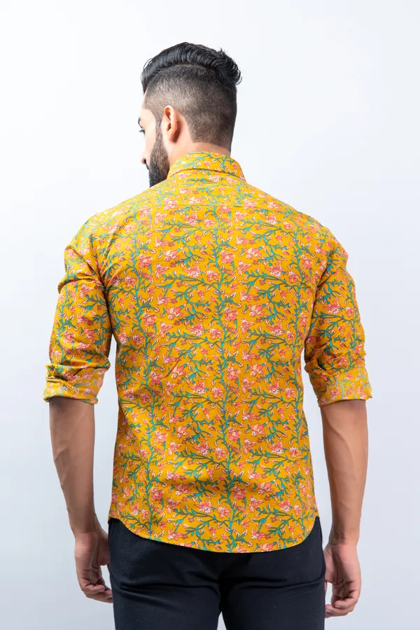 Mustard_Yellow_Floral_Print_Regular_Fit_Cotton_Casual_Shirt_With_Spread_Collar_&_Full_Sleeves
