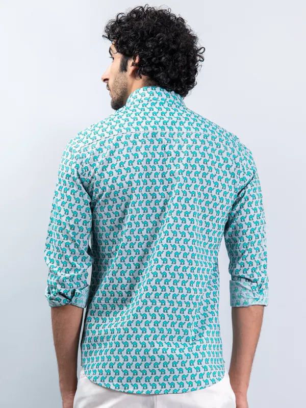 Sea_Green_Camel_Print_Regular_Fit_Full_Sleeves_Soft_Cotton_Shirt_With_Spread_Collar