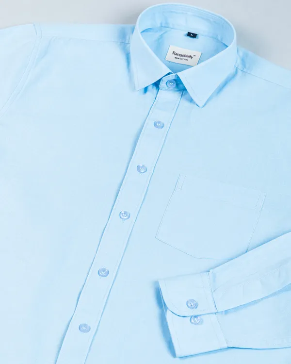 Modern_Sky_Blue_Pure_Cotton_Mens_Casual_Shirt_for_Everyday_Comfort