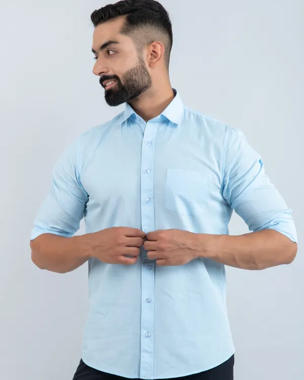 Modern_Sky_Blue_Pure_Cotton_Mens_Casual_Shirt_for_Everyday_Comfort