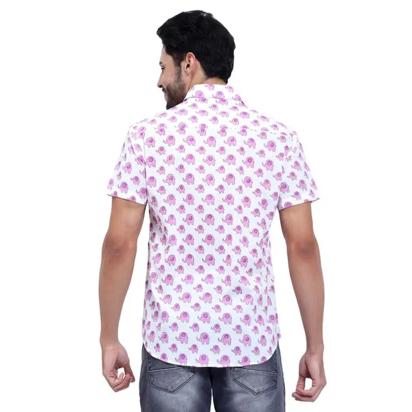 Baby_Pink_Cotton_Shirt_Relaxed_Fit_Elephant_Print_With_Stylish_Spread_Collar_Summer_Comfortable_Lightweight_&_Fashionable