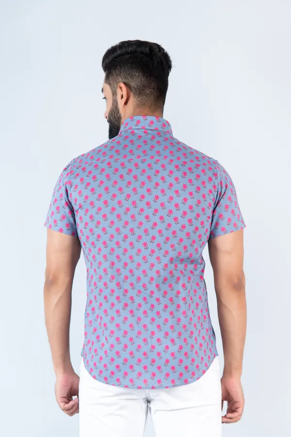 Blue_&_Pink_Floral_Print_Half_Sleeves_Premium_Cotton_Regular_Fit_Shirt_With_Spread_Collar