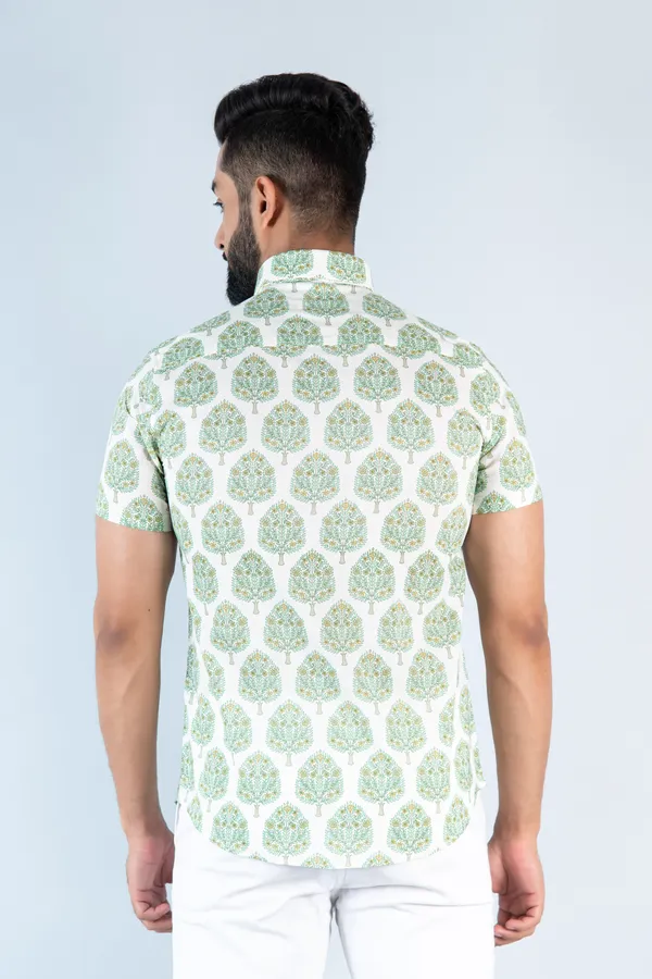 Green_Big_Tree_Print_Half_Sleeves_Premium_Cotton_Regular_Fit_Shirt_With_Spread_Collar