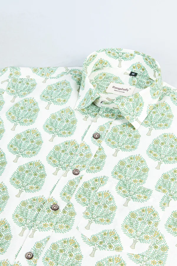 Green_Big_Tree_Print_Half_Sleeves_Premium_Cotton_Regular_Fit_Shirt_With_Spread_Collar