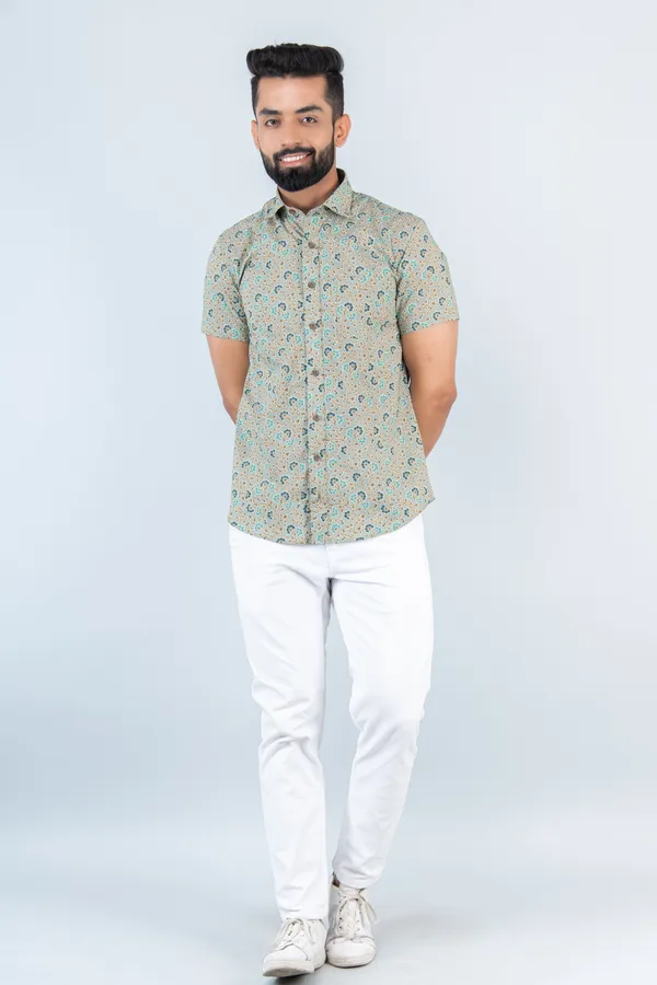 Khadi_Floral_Print_Half_Sleeves_Premium_Cotton_Regular_Fit_Shirt_With_Spread_Collar