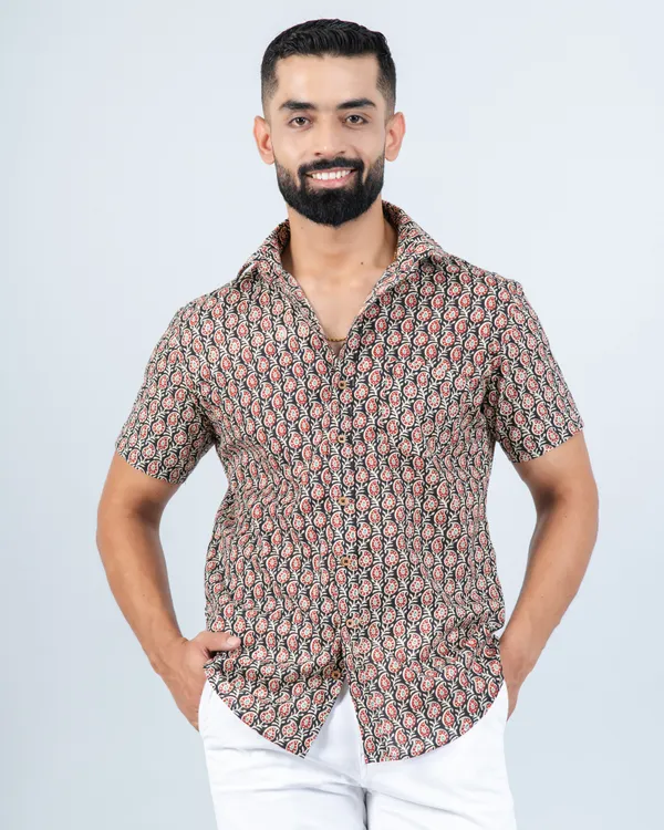 Coffee_Maroon_Cute_Paisley_Print_Summer_Shirt_in_Pure_Cotton
