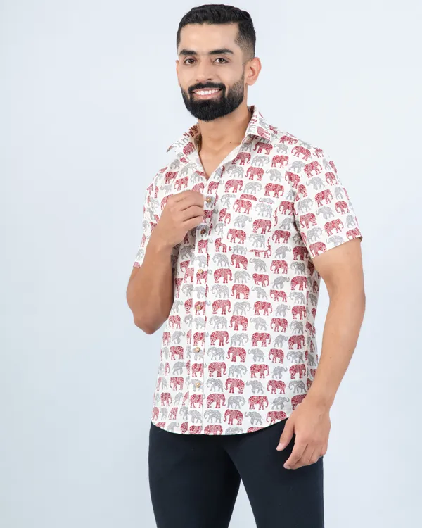 Majestic_Maroon_Elephant_Print_Soft_Cotton_Shirt
