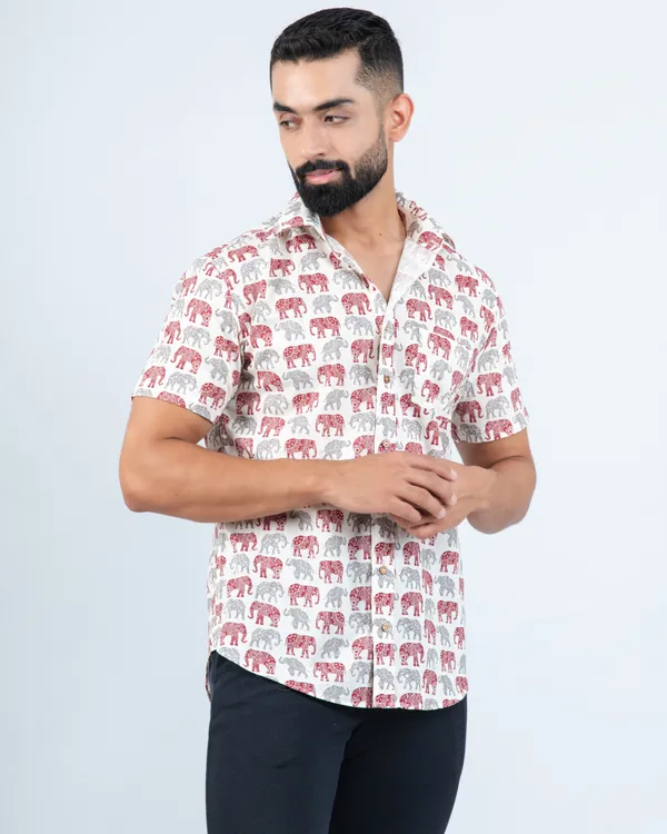 Majestic_Maroon_Elephant_Print_Soft_Cotton_Shirt
