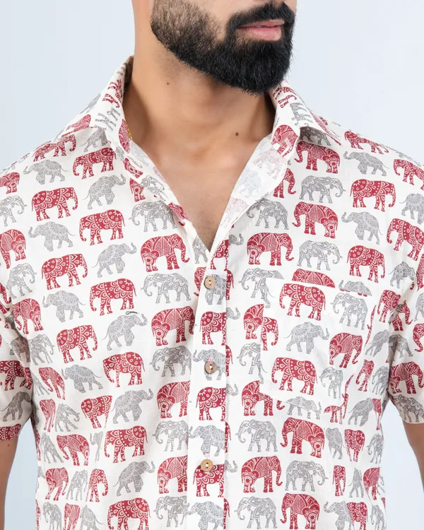 Majestic_Maroon_Elephant_Print_Soft_Cotton_Shirt