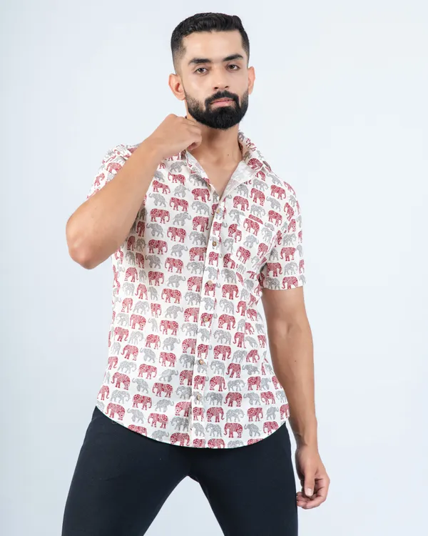 Majestic_Maroon_Elephant_Print_Soft_Cotton_Shirt
