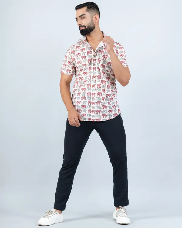 Majestic_Maroon_Elephant_Print_Soft_Cotton_Shirt