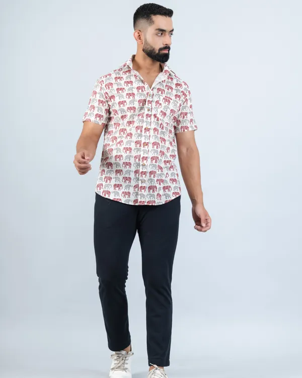Majestic_Maroon_Elephant_Print_Soft_Cotton_Shirt