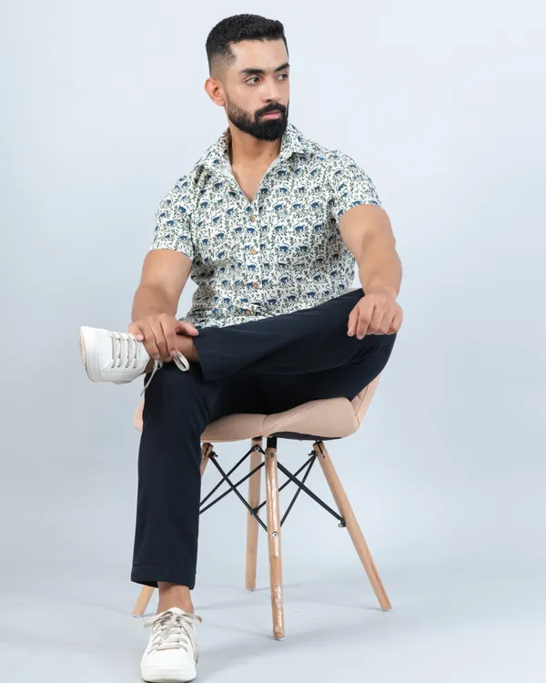 Rainforest_Cheeky_Monkey_Print_Spread_Collar_Casual_Cotton_Shirt