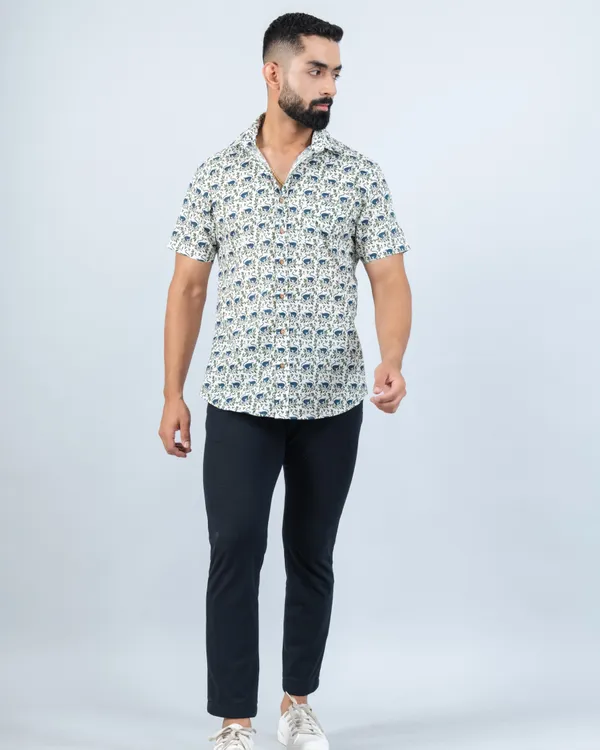 Rainforest_Cheeky_Monkey_Print_Spread_Collar_Casual_Cotton_Shirt