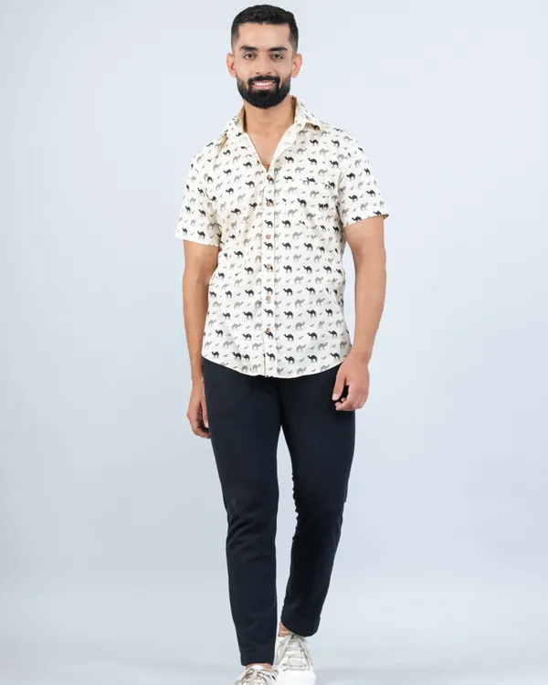 Camel_Caravan_Off_White_Casual_Pure_Cotton_Shirt_Comfort_Fit