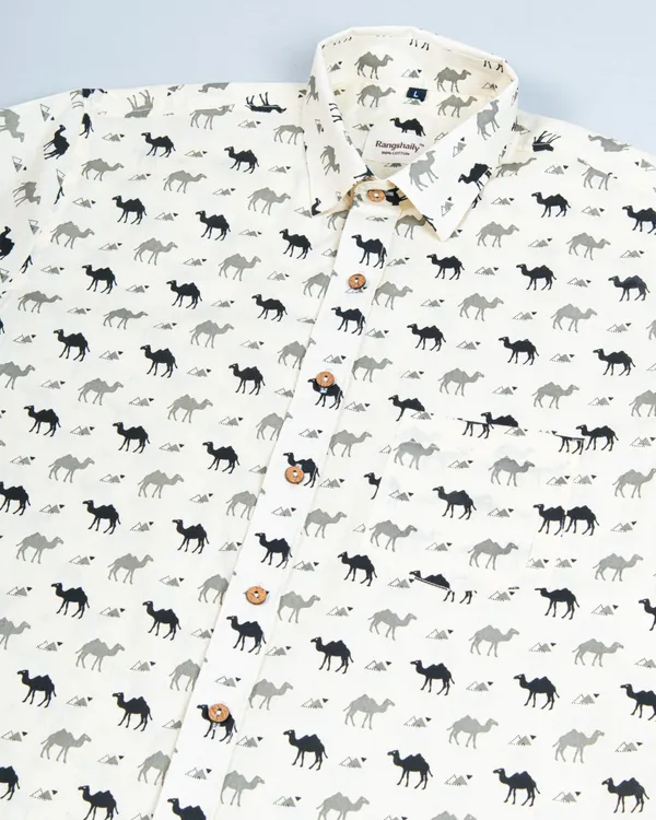 Camel_Caravan_Off_White_Casual_Pure_Cotton_Shirt_Comfort_Fit