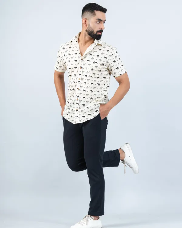 Camel_Caravan_Off_White_Casual_Pure_Cotton_Shirt_Comfort_Fit