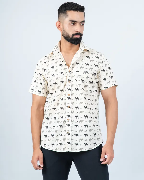 Camel_Caravan_Off_White_Casual_Pure_Cotton_Shirt_Comfort_Fit