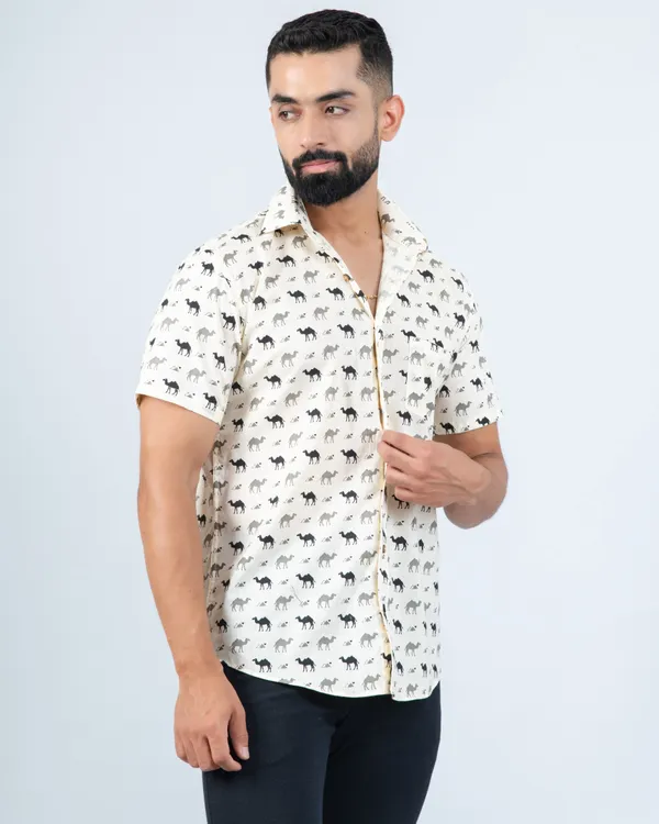 Camel_Caravan_Off_White_Casual_Pure_Cotton_Shirt_Comfort_Fit