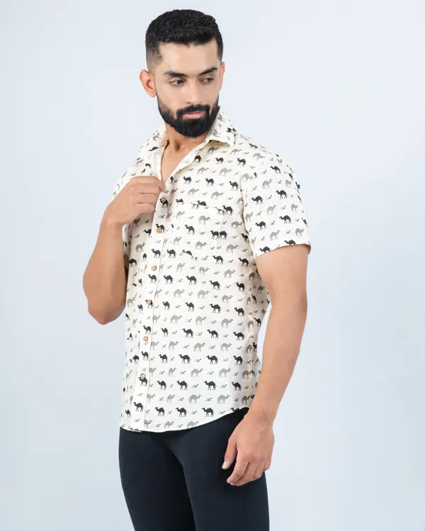 Camel_Caravan_Off_White_Casual_Pure_Cotton_Shirt_Comfort_Fit
