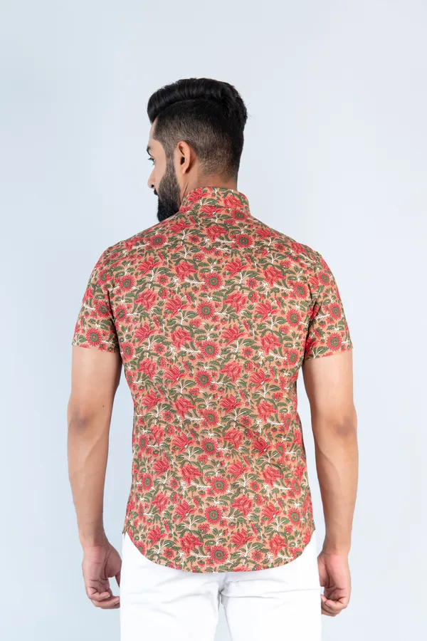 Bright_Red_Floral_Print_Regular_Fit_Cotton_Shirt
