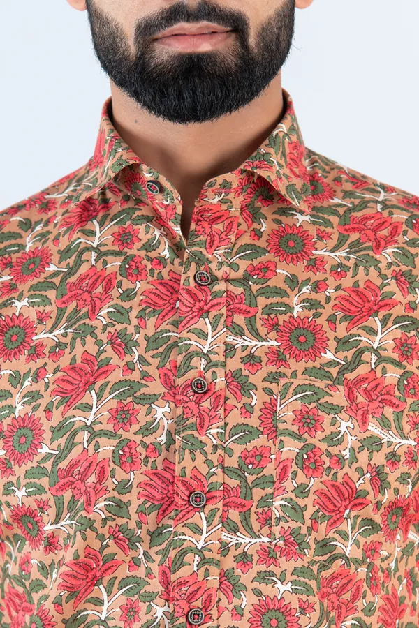 Bright_Red_Floral_Print_Regular_Fit_Cotton_Shirt