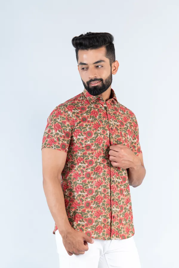 Bright_Red_Floral_Print_Regular_Fit_Cotton_Shirt