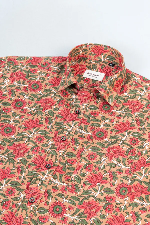 Bright_Red_Floral_Print_Regular_Fit_Cotton_Shirt