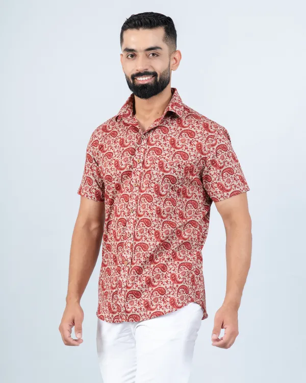 Small_Red_Paisley_Print_Cotton_Shirt_for_Men's_Regular_Fit
