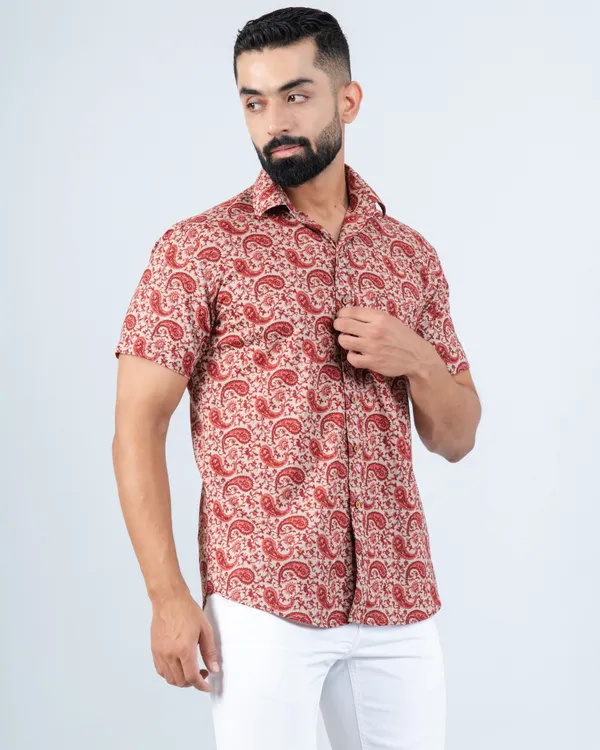 Small_Red_Paisley_Print_Cotton_Shirt_for_Men's_Regular_Fit