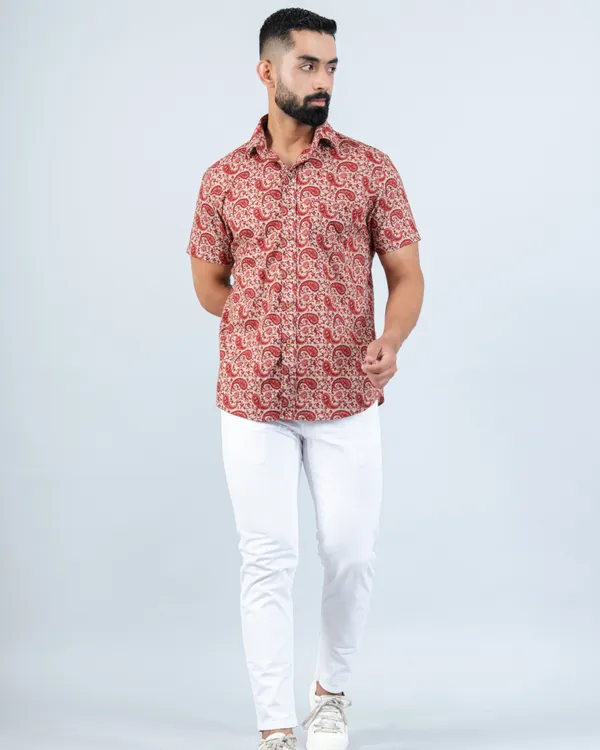 Small_Red_Paisley_Print_Cotton_Shirt_for_Men's_Regular_Fit