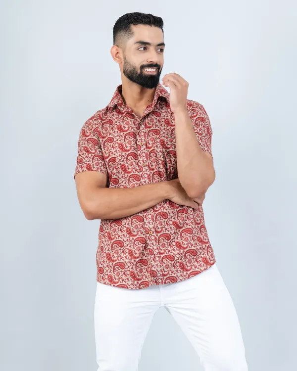 Small_Red_Paisley_Print_Cotton_Shirt_for_Men's_Regular_Fit