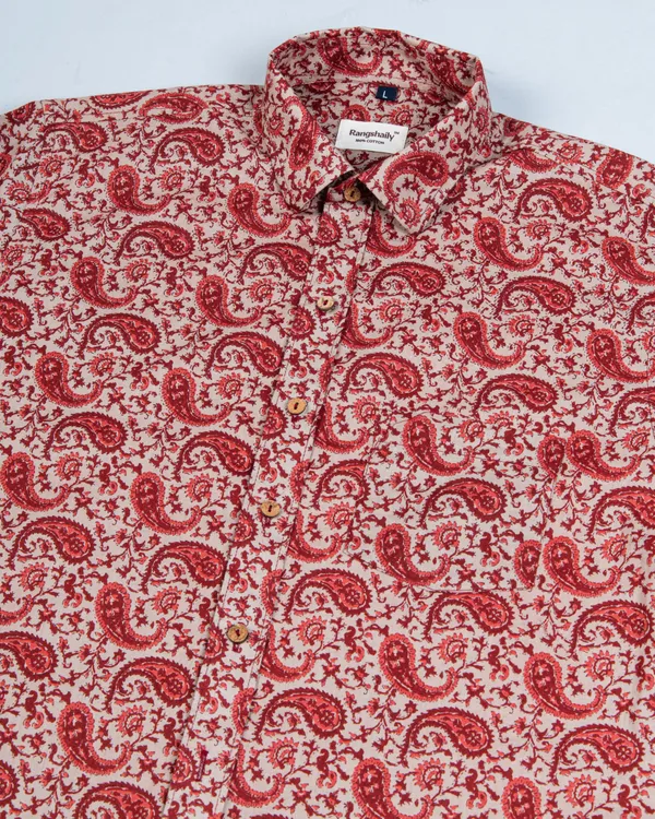 Small_Red_Paisley_Print_Cotton_Shirt_for_Men's_Regular_Fit