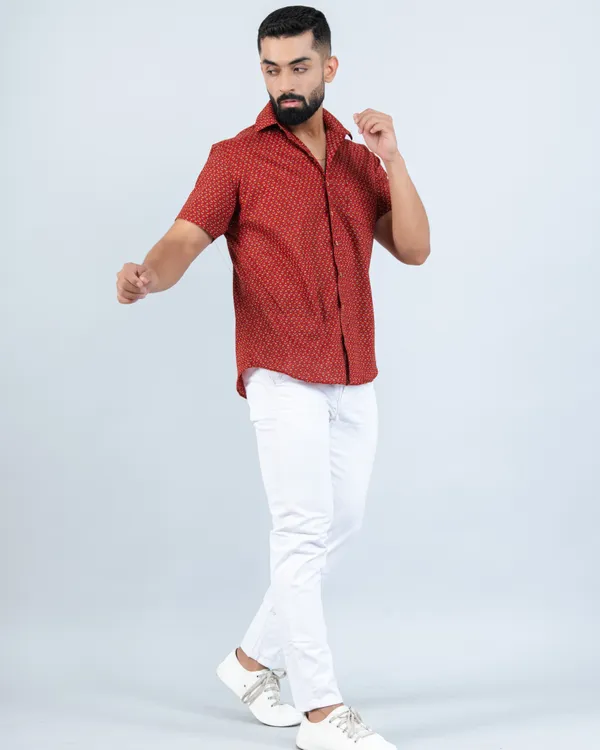 Red_Small_Floral_Print_Soft_Cotton_Regular_Fit_Casual_Shirt