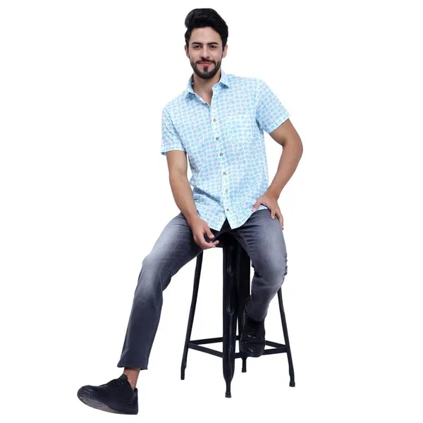 Sky_Blue_Cotton_Shirt_Relaxed_Fit_Light_Elephant_Print_With_Stylish_Spread_Collar_Summer_Shirt