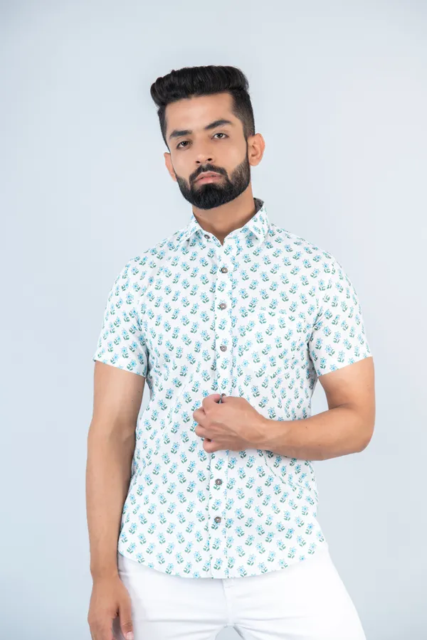 Sky_Blue_Cotton_Half_Sleeve_Relaxed_Fit_Shirt_Floral_Print_Lightweight_&_Fashionable_Shirt
