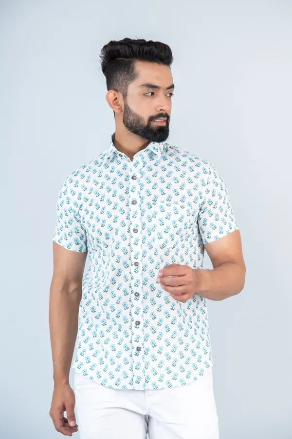 Sky_Blue_Cotton_Half_Sleeve_Relaxed_Fit_Shirt_Floral_Print_Lightweight_&_Fashionable_Shirt