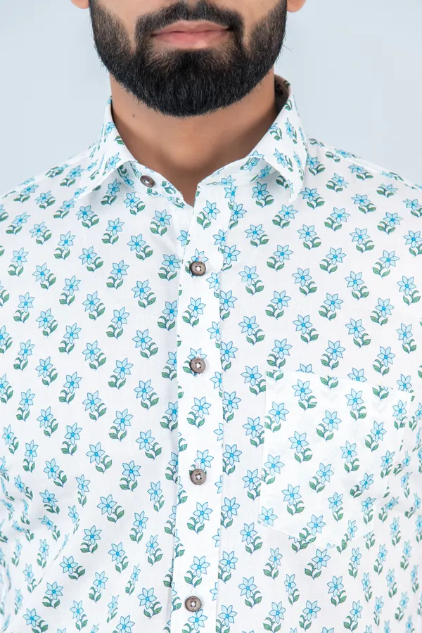 Sky_Blue_Cotton_Half_Sleeve_Relaxed_Fit_Shirt_Floral_Print_Lightweight_&_Fashionable_Shirt
