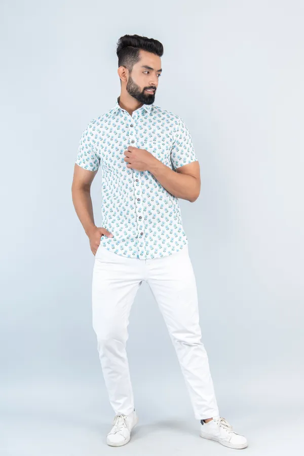 Sky_Blue_Cotton_Half_Sleeve_Relaxed_Fit_Shirt_Floral_Print_Lightweight_&_Fashionable_Shirt