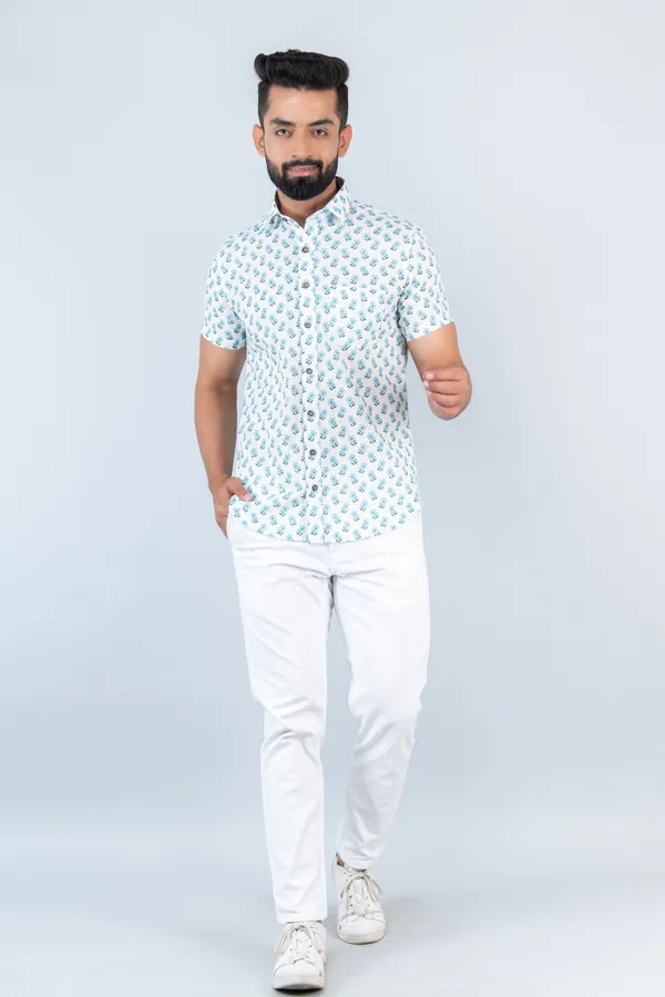 Sky_Blue_Cotton_Half_Sleeve_Relaxed_Fit_Shirt_Floral_Print_Lightweight_&_Fashionable_Shirt