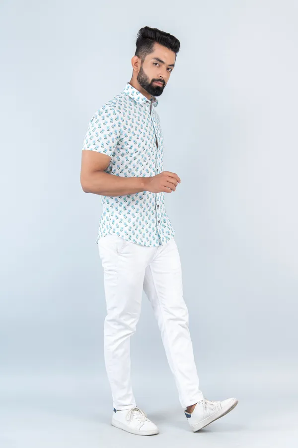 Sky_Blue_Cotton_Half_Sleeve_Relaxed_Fit_Shirt_Floral_Print_Lightweight_&_Fashionable_Shirt