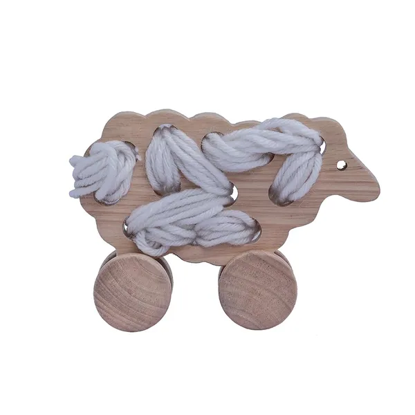 STEM:_Lacing_Toy:_Sheep_|_Handcrafted_Wood_|_Motor_Skills_&_Problem-Solving_in_Toddlers_&_Preschoolers