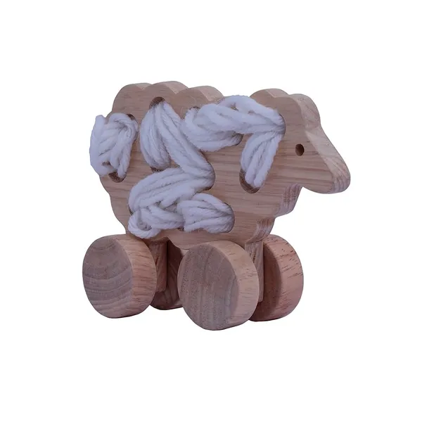 STEM:_Lacing_Toy:_Sheep_|_Handcrafted_Wood_|_Motor_Skills_&_Problem-Solving_in_Toddlers_&_Preschoolers